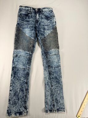 Unisex Buzz Cuts Stonewash Blue Jean Size 10 #884